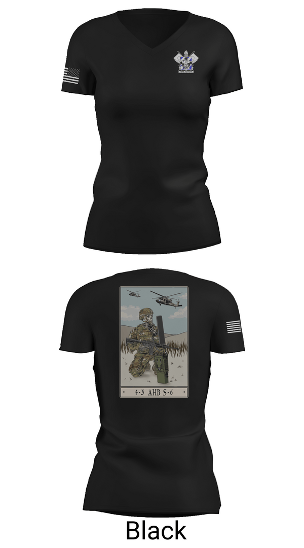Womens Short Sleeve Vneck Shirt, 4-3 HHC, Army, Teamtime, Team time, sublimation, custom sports apparel, team uniforms, spirit wear, spiritwear, sports uniforms, custom shirts, team store, custom team store, fundraiser sports, apparel fundraiser