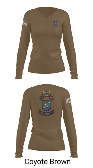 Womens Long Sleeve Vneck Shirt, 3rd/75th Ranger Regiment, , Teamtime, Team time, sublimation, custom sports apparel, team uniforms, spirit wear, spiritwear, sports uniforms, custom shirts, team store, custom team store, fundraiser sports, apparel fundraiser