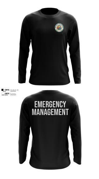 Long Sleeve Performance Shirt, CCRI Emergency Management / Emergency Operations Center, Fire Department, Teamtime, Team time, sublimation, custom sports apparel, team uniforms, spirit wear, spiritwear, sports uniforms, custom shirts, team store, custom team store, fundraiser sports, apparel fundraiser