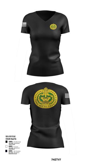 Womens Short Sleeve Vneck Shirt, F Co 3-485th REGT, Army, Teamtime, Team time, sublimation, custom sports apparel, team uniforms, spirit wear, spiritwear, sports uniforms, custom shirts, team store, custom team store, fundraiser sports, apparel fundraiser