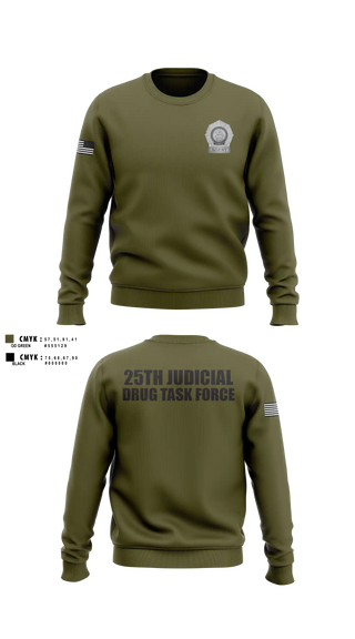 Crew Neck Sweatshirt, 25th Judicial Drug Task Force, Police, Teamtime, Team time, sublimation, custom sports apparel, team uniforms, spirit wear, spiritwear, sports uniforms, custom shirts, team store, custom team store, fundraiser sports, apparel fundraiser