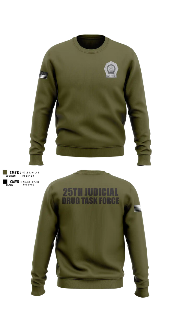 Crew Neck Sweatshirt, 25th Judicial Drug Task Force, Police, Teamtime, Team time, sublimation, custom sports apparel, team uniforms, spirit wear, spiritwear, sports uniforms, custom shirts, team store, custom team store, fundraiser sports, apparel fundraiser