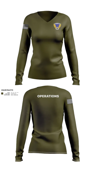 Womens Long Sleeve Vneck Shirt, 2/11 IBCT (ABN), , Teamtime, Team time, sublimation, custom sports apparel, team uniforms, spirit wear, spiritwear, sports uniforms, custom shirts, team store, custom team store, fundraiser sports, apparel fundraiser