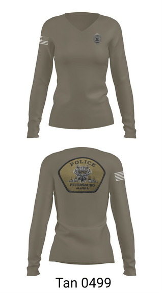Womens Long Sleeve Vneck Shirt, Petersburg Police Department, Police, Teamtime, Team time, sublimation, custom sports apparel, team uniforms, spirit wear, spiritwear, sports uniforms, custom shirts, team store, custom team store, fundraiser sports, apparel fundraiser