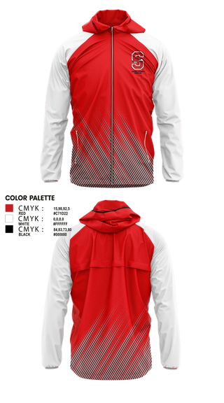 Windbreaker, Saranac RedHawks (Saranac Wrestling Club), Wrestling, Teamtime, Team time, sublimation, custom sports apparel, team uniforms, spirit wear, spiritwear, sports uniforms, custom shirts, team store, custom team store, fundraiser sports, apparel fundraiser