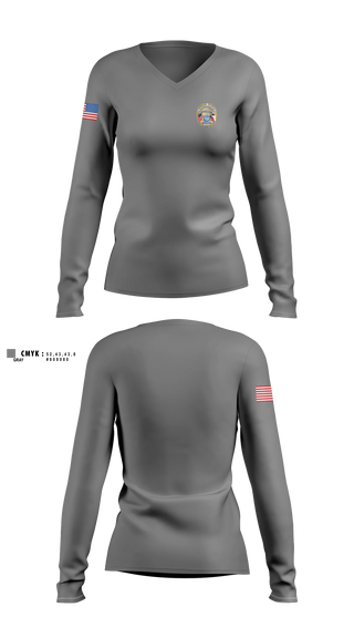 Womens Long Sleeve Vneck Shirt, Sour Lake Police Department, Police, Teamtime, Team time, sublimation, custom sports apparel, team uniforms, spirit wear, spiritwear, sports uniforms, custom shirts, team store, custom team store, fundraiser sports, apparel fundraiser