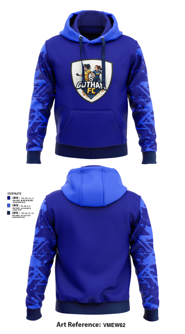 Hoodie, GOTHAM FC, Women's Soccer, Teamtime, Team time, sublimation, custom sports apparel, team uniforms, spirit wear, spiritwear, sports uniforms, custom shirts, team store, custom team store, fundraiser sports, apparel fundraiser