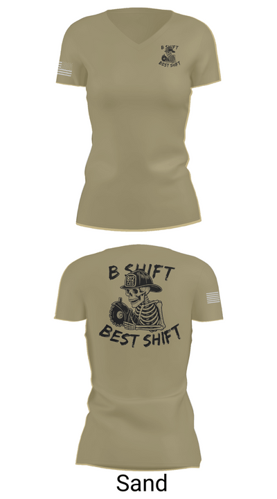812 CES (B shift) 21761053 Women's Short Sleeve V-neck Shirt - 88