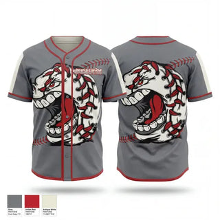 Full Button Baseball Jersey, Knuckleheads, Baseball, Teamtime, Team time, sublimation, custom sports apparel, team uniforms, spirit wear, spiritwear, sports uniforms, custom shirts, team store, custom team store, fundraiser sports, apparel fundraiser