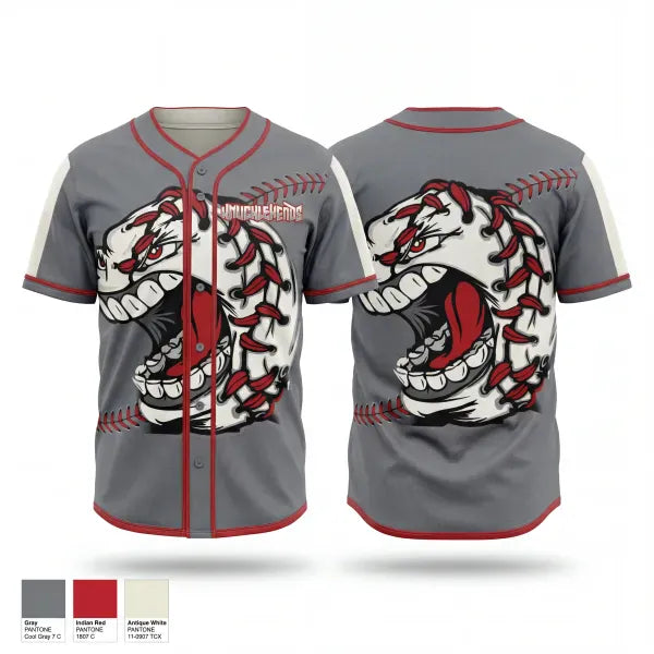 Full Button Baseball Jersey, Knuckleheads, Baseball, Teamtime, Team time, sublimation, custom sports apparel, team uniforms, spirit wear, spiritwear, sports uniforms, custom shirts, team store, custom team store, fundraiser sports, apparel fundraiser