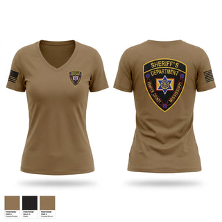 Womens Short Sleeve Vneck Shirt, Kemper County Sheriff’s Office, Police, Teamtime, Team time, sublimation, custom sports apparel, team uniforms, spirit wear, spiritwear, sports uniforms, custom shirts, team store, custom team store, fundraiser sports, apparel fundraiser