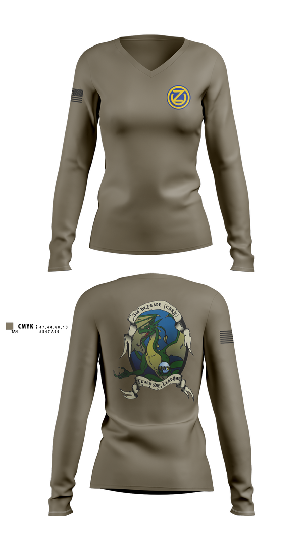 Womens Long Sleeve Vneck Shirt, 4-108th DET 1, Army, Teamtime, Team time, sublimation, custom sports apparel, team uniforms, spirit wear, spiritwear, sports uniforms, custom shirts, team store, custom team store, fundraiser sports, apparel fundraiser
