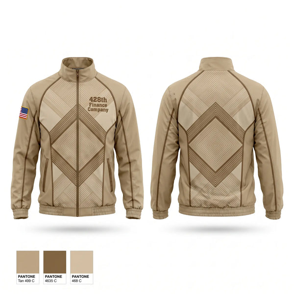 Windbreaker, 428th Finance Company, Army, Teamtime, Team time, sublimation, custom sports apparel, team uniforms, spirit wear, spiritwear, sports uniforms, custom shirts, team store, custom team store, fundraiser sports, apparel fundraiser