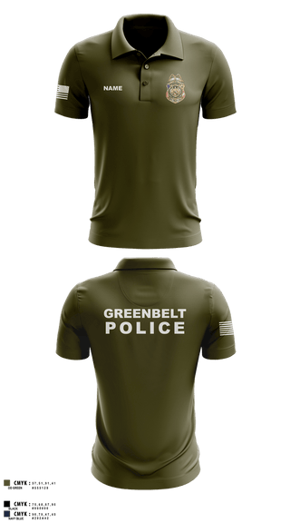 Short Sleeve Performance Polo, Greenbelt Police Department, Police, Teamtime, Team time, sublimation, custom sports apparel, team uniforms, spirit wear, spiritwear, sports uniforms, custom shirts, team store, custom team store, fundraiser sports, apparel fundraiser