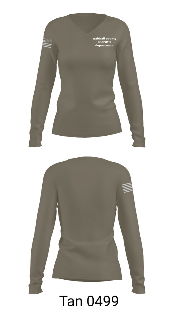 Womens Long Sleeve Vneck Shirt, Walthall county sheriff’s department, Police, Teamtime, Team time, sublimation, custom sports apparel, team uniforms, spirit wear, spiritwear, sports uniforms, custom shirts, team store, custom team store, fundraiser sports, apparel fundraiser
