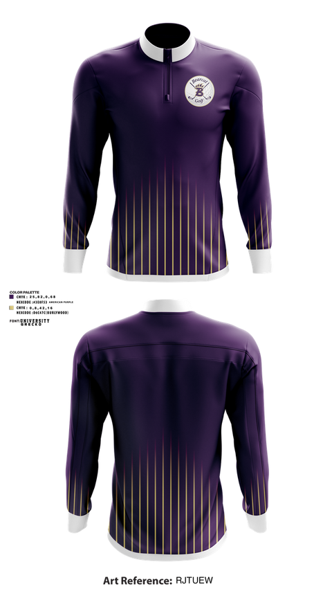 Quarter Zip Jacket, Bainbridge Bearcats Golf, Golf, Teamtime, Team time, sublimation, custom sports apparel, team uniforms, spirit wear, spiritwear, sports uniforms, custom shirts, team store, custom team store, fundraiser sports, apparel fundraiser