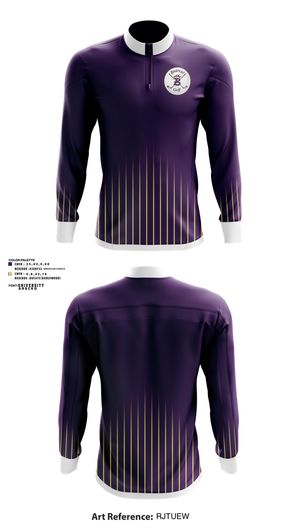 Quarter Zip Jacket, Bainbridge Bearcats Golf, Golf, Teamtime, Team time, sublimation, custom sports apparel, team uniforms, spirit wear, spiritwear, sports uniforms, custom shirts, team store, custom team store, fundraiser sports, apparel fundraiser