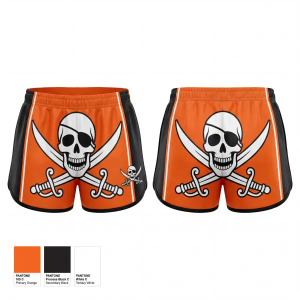 Womens Shorts, PIRATES, Bowling, Teamtime, Team time, sublimation, custom sports apparel, team uniforms, spirit wear, spiritwear, sports uniforms, custom shirts, team store, custom team store, fundraiser sports, apparel fundraiser