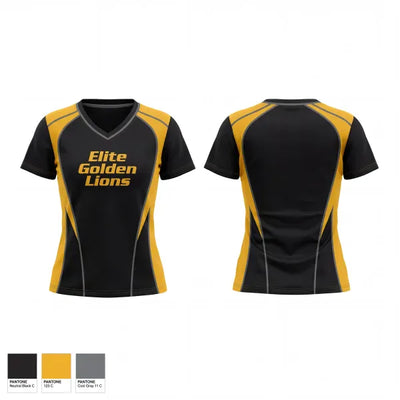 Elite Golden Lions 24741993 Women's Short Sleeve V-neck Shirt - 1