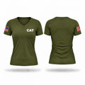CAT Women's Short Sleeve V-neck Shirt - 1