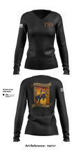 USS JEFFERSON CITY 86989980 Women's Long Sleeve V-neck Shirt - 2