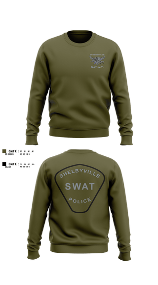 Crew Neck Sweatshirt, Shelbyville SWAT, Police, Teamtime, Team time, sublimation, custom sports apparel, team uniforms, spirit wear, spiritwear, sports uniforms, custom shirts, team store, custom team store, fundraiser sports, apparel fundraiser