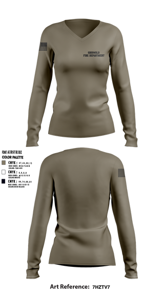 Womens Long Sleeve Vneck Shirt, Griswold Fire Department, , Teamtime, Team time, sublimation, custom sports apparel, team uniforms, spirit wear, spiritwear, sports uniforms, custom shirts, team store, custom team store, fundraiser sports, apparel fundraiser