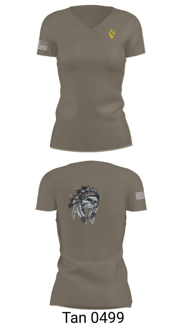 Womens Short Sleeve Vneck Shirt, 6-9 Cavalry Regiment, , Teamtime, Team time, sublimation, custom sports apparel, team uniforms, spirit wear, spiritwear, sports uniforms, custom shirts, team store, custom team store, fundraiser sports, apparel fundraiser