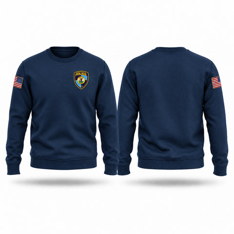 Crew Neck Sweatshirt, Monticello Police Department, Police, Teamtime, Team time, sublimation, custom sports apparel, team uniforms, spirit wear, spiritwear, sports uniforms, custom shirts, team store, custom team store, fundraiser sports, apparel fundraiser