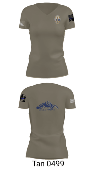 Women's Short Sleeve Vneck Shirt, Eagle Police Department, Police, Teamtime, Team time, sublimation, custom sports apparel, team uniforms, spirit wear, spiritwear, sports uniforms, custom shirts, team store, custom team store, fundraiser sports, apparel fundraiser