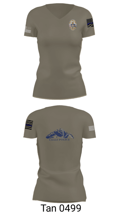 Eagle Police Department 40454733 Women's Short Sleeve V-neck Shirt - 65