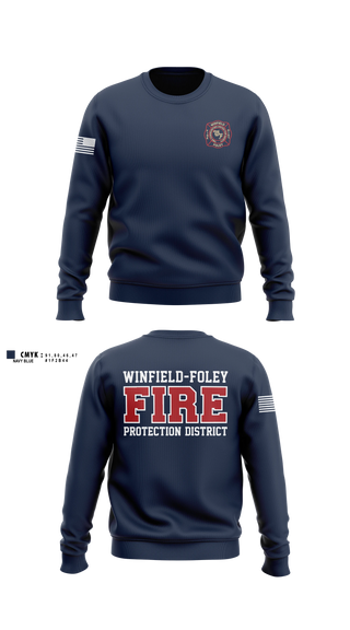 Crew Neck Sweatshirt, Winfield foley fire protection district, Fire Department, Teamtime, Team time, sublimation, custom sports apparel, team uniforms, spirit wear, spiritwear, sports uniforms, custom shirts, team store, custom team store, fundraiser sports, apparel fundraiser