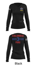 Columbia Fire Department RESCUE3 61217663 Women's Long Sleeve V-neck Shirt - 23