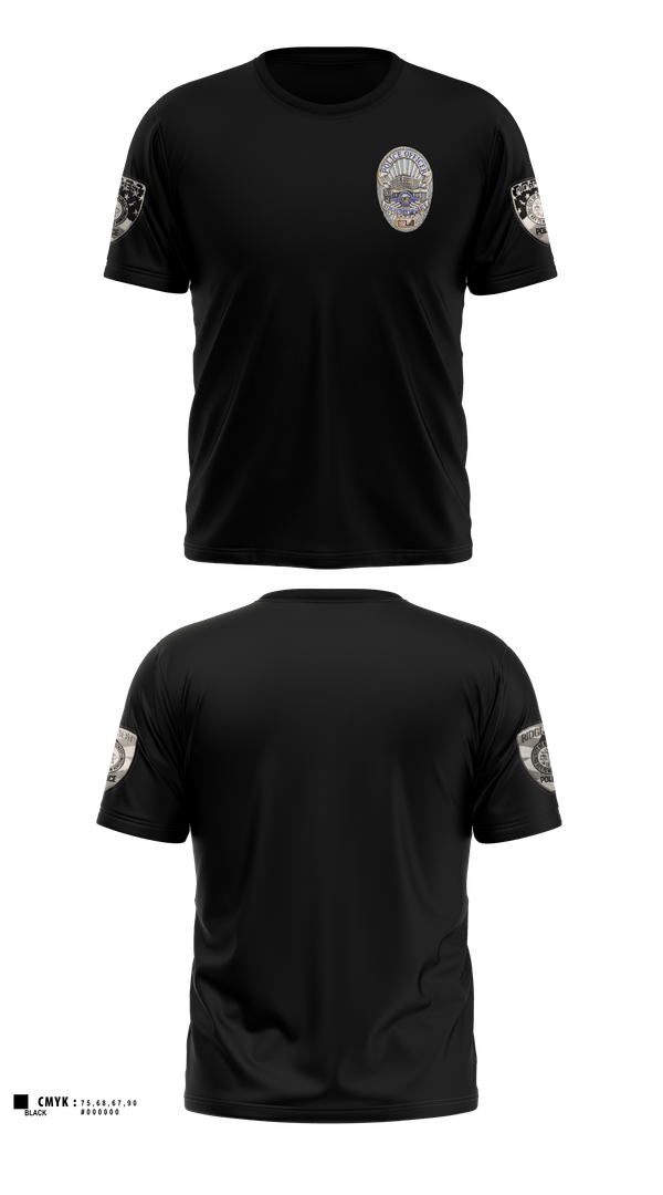 Ridgecrest Police Department 3388800 Old School Cotton Feel Shirt - 4