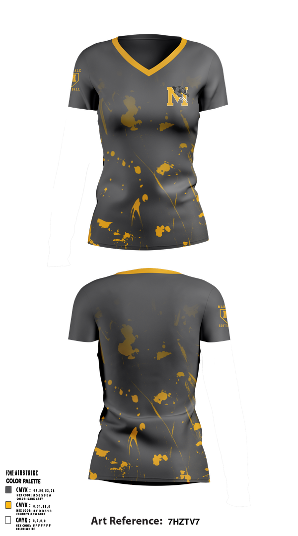 Womens Short Sleeve Vneck Shirt, Maryvale, Softball, Teamtime, Team time, sublimation, custom sports apparel, team uniforms, spirit wear, spiritwear, sports uniforms, custom shirts, team store, custom team store, fundraiser sports, apparel fundraiser