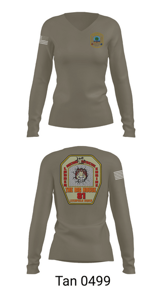 Womens Long Sleeve Vneck Shirt, Midway Fire Station 81, EMS/EMT, Teamtime, Team time, sublimation, custom sports apparel, team uniforms, spirit wear, spiritwear, sports uniforms, custom shirts, team store, custom team store, fundraiser sports, apparel fundraiser