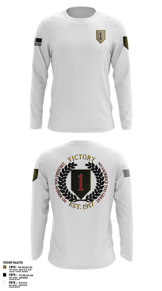 Long Sleeve Performance Shirt, 1st infantry division, , Teamtime, Team time, sublimation, custom sports apparel, team uniforms, spirit wear, spiritwear, sports uniforms, custom shirts, team store, custom team store, fundraiser sports, apparel fundraiser