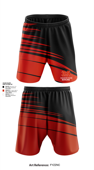 Athletic Shorts With Pockets, Marlboro Dukes, Bowling, Teamtime, Team time, sublimation, custom sports apparel, team uniforms, spirit wear, spiritwear, sports uniforms, custom shirts, team store, custom team store, fundraiser sports, apparel fundraiser