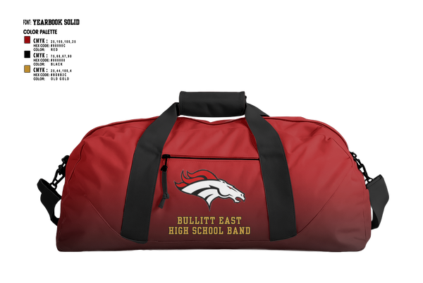 Duffle Bag, Bullitt East High School Band, Spirit Store, Teamtime, Team time, sublimation, custom sports apparel, team uniforms, spirit wear, spiritwear, sports uniforms, custom shirts, team store, custom team store, fundraiser sports, apparel fundraiser