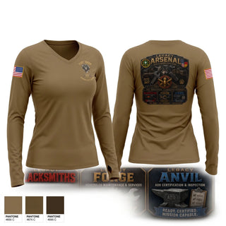 Womens Long Sleeve Vneck Shirt, Legacy 3/2 Fury Troop, Army, Teamtime, Team time, sublimation, custom sports apparel, team uniforms, spirit wear, spiritwear, sports uniforms, custom shirts, team store, custom team store, fundraiser sports, apparel fundraiser