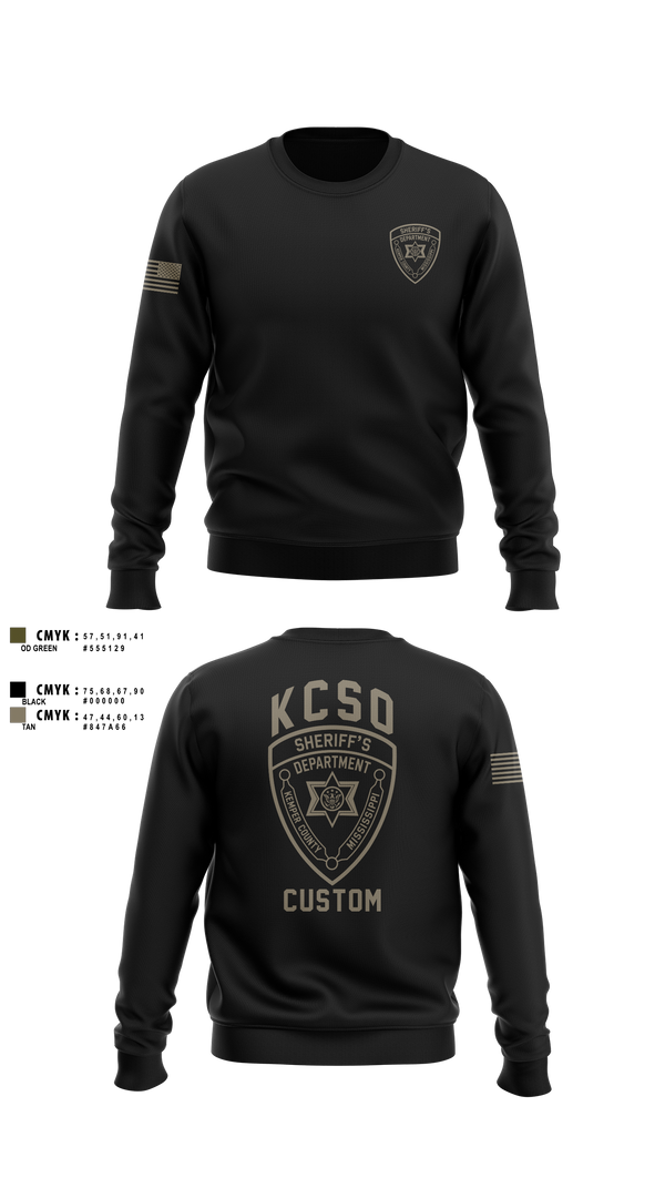 Crew Neck Sweatshirt, Kemper County Sheriff’s Office, Police, Teamtime, Team time, sublimation, custom sports apparel, team uniforms, spirit wear, spiritwear, sports uniforms, custom shirts, team store, custom team store, fundraiser sports, apparel fundraiser