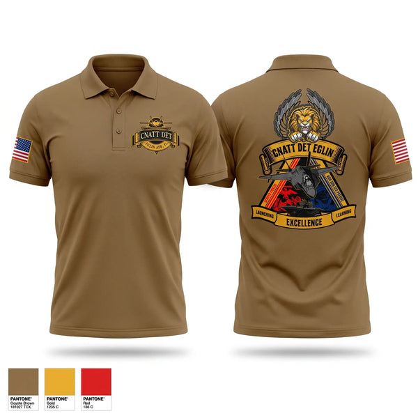Short Sleeve Performance Polo, CNATT Det Eglin, Navy, Teamtime, Team time, sublimation, custom sports apparel, team uniforms, spirit wear, spiritwear, sports uniforms, custom shirts, team store, custom team store, fundraiser sports, apparel fundraiser