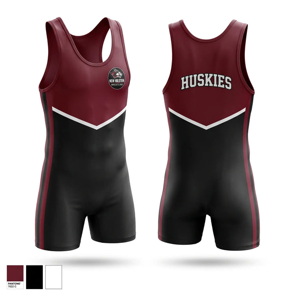Wrestling Singlet, New Holstein Huskies, Wrestling, Teamtime, Team time, sublimation, custom sports apparel, team uniforms, spirit wear, spiritwear, sports uniforms, custom shirts, team store, custom team store, fundraiser sports, apparel fundraiser