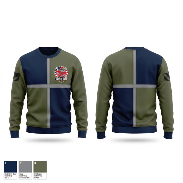 Crew Neck Sweatshirt, La Porte, Fire Department, Teamtime, Team time, sublimation, custom sports apparel, team uniforms, spirit wear, spiritwear, sports uniforms, custom shirts, team store, custom team store, fundraiser sports, apparel fundraiser