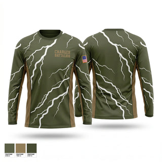 Long Sleeve Performance Shirt, Charger Battalion, Army, Teamtime, Team time, sublimation, custom sports apparel, team uniforms, spirit wear, spiritwear, sports uniforms, custom shirts, team store, custom team store, fundraiser sports, apparel fundraiser