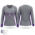Albion Purple Eagles 96100388 Women's Long Sleeve V-neck Shirt - 1