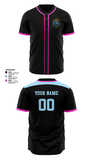 Full Button Baseball Jersey, East Coast Legacy, Baseball, Teamtime, Team time, sublimation, custom sports apparel, team uniforms, spirit wear, spiritwear, sports uniforms, custom shirts, team store, custom team store, fundraiser sports, apparel fundraiser