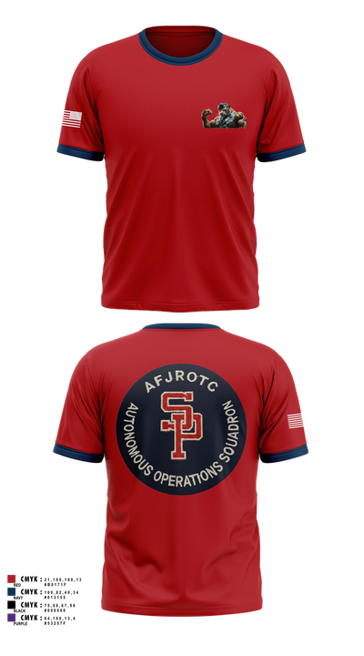 AFJROTC MS-081 DRONE TEAM 88778530 Short Sleeve Performance Shirt - 4