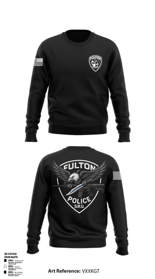 Crew Neck Sweatshirt, Fulton Police Department, Police, Teamtime, Team time, sublimation, custom sports apparel, team uniforms, spirit wear, spiritwear, sports uniforms, custom shirts, team store, custom team store, fundraiser sports, apparel fundraiser