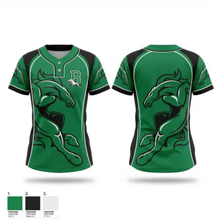 Two Button Softball Jersey, Banning High School Softball, Softball, Teamtime, Team time, sublimation, custom sports apparel, team uniforms, spirit wear, spiritwear, sports uniforms, custom shirts, team store, custom team store, fundraiser sports, apparel fundraiser